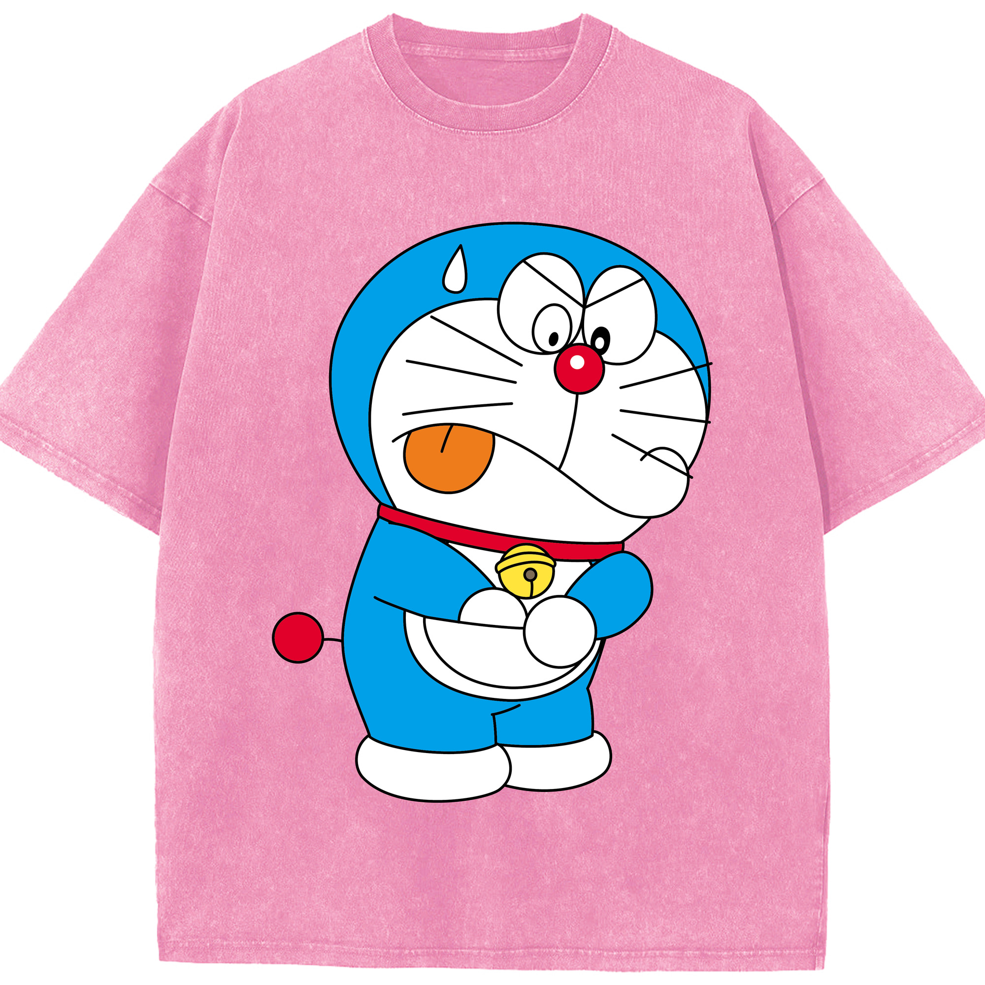 （画像用） ドラえもん Doraemon 綿100% ヴィンテージ風 半袖Tシャツ（フロントプリント）